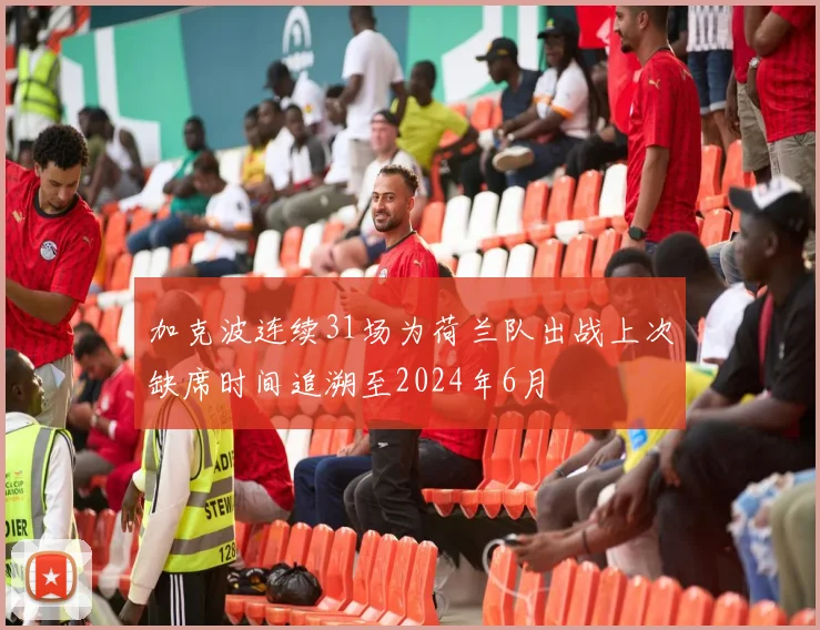 加克波连续31场为荷兰队出战上次缺席时间追溯至2024年6月